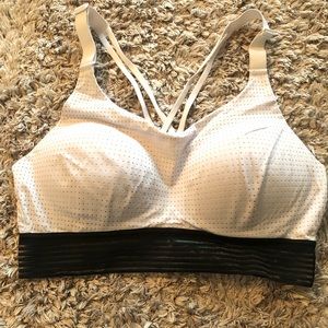Victorias Secret White Strappy Sports Bra. Size M 34C